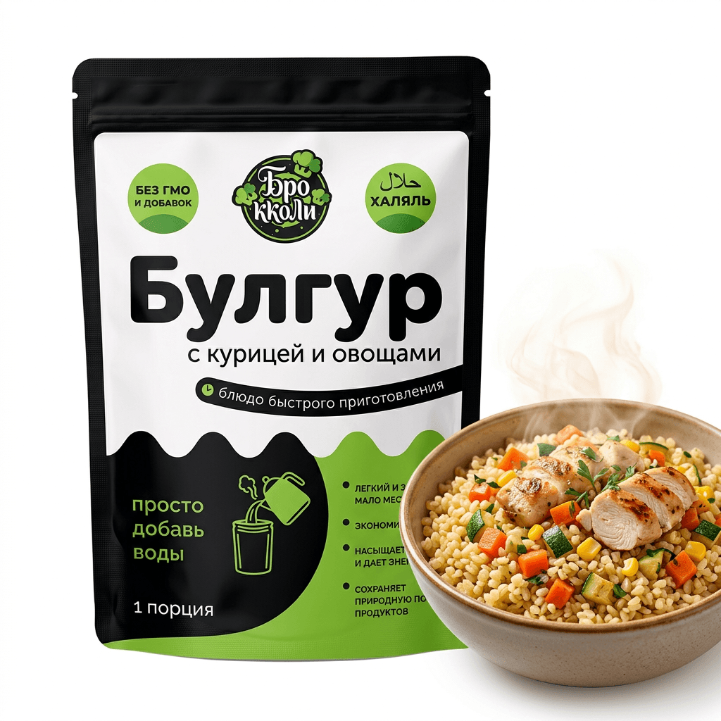 Домашняя лиофилизированная еда Бро Кколи — горячее блюдо с паром